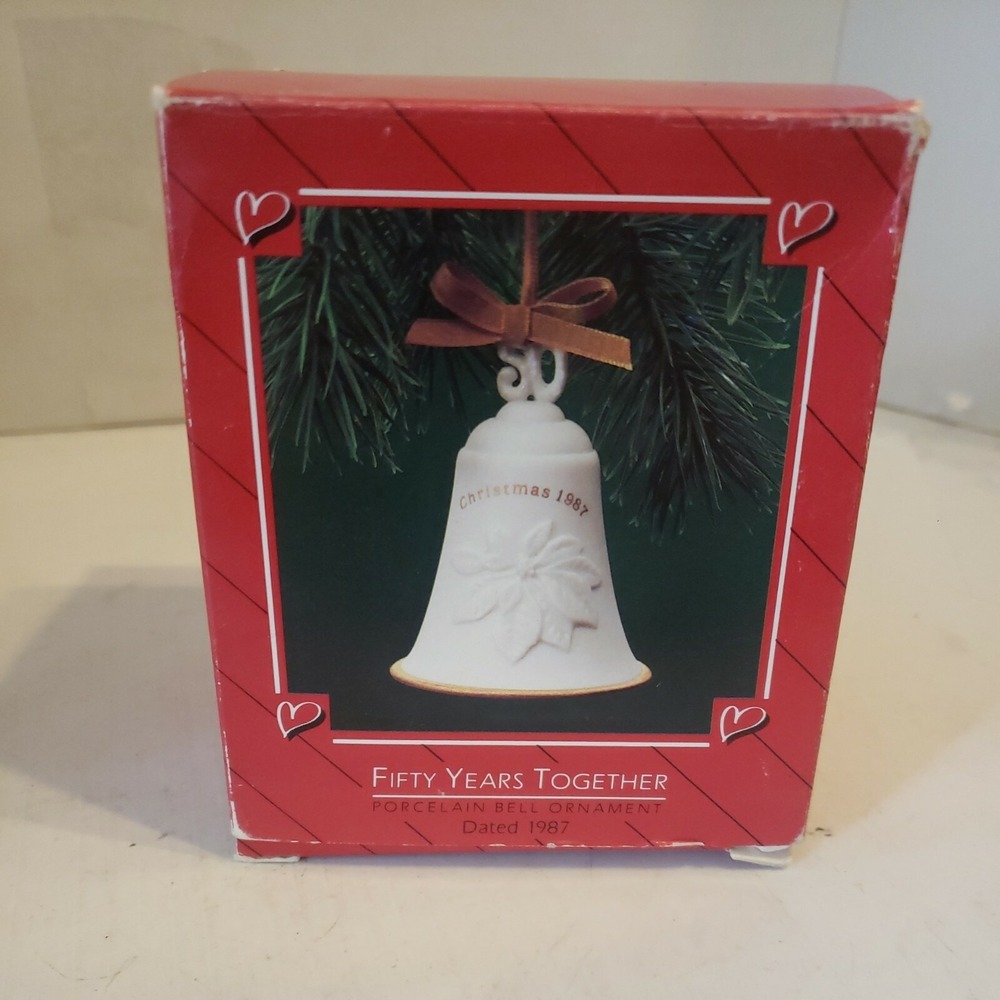 Anniversary HALLMARK   50 YEARS TOGETHER   PORCELAIN BELL   NEW
